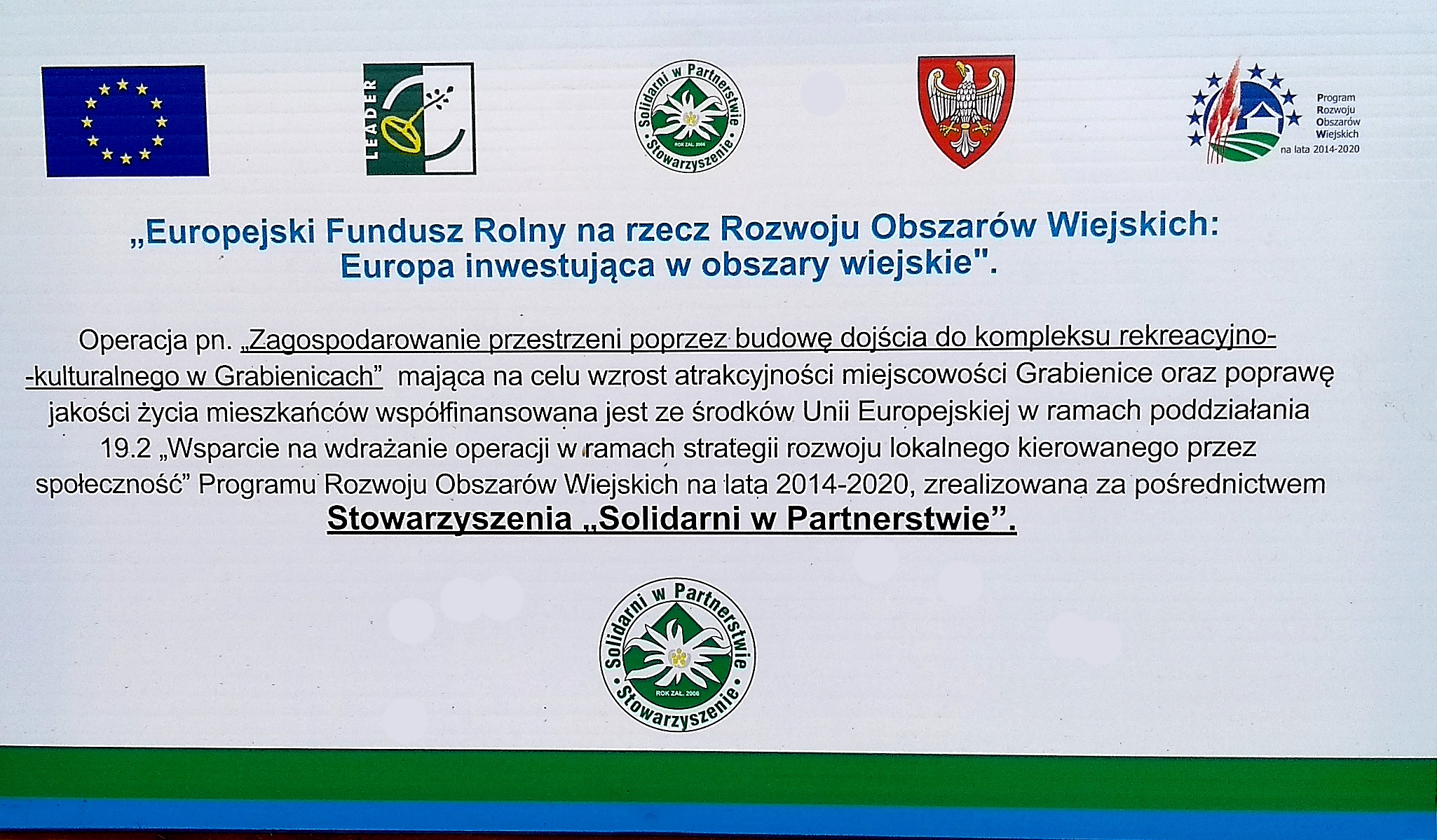 Zagospodarowanie przestrzeni poprzez budow dojcia do kompleksu rekreacyjno - kulturalnego w Grabienicach